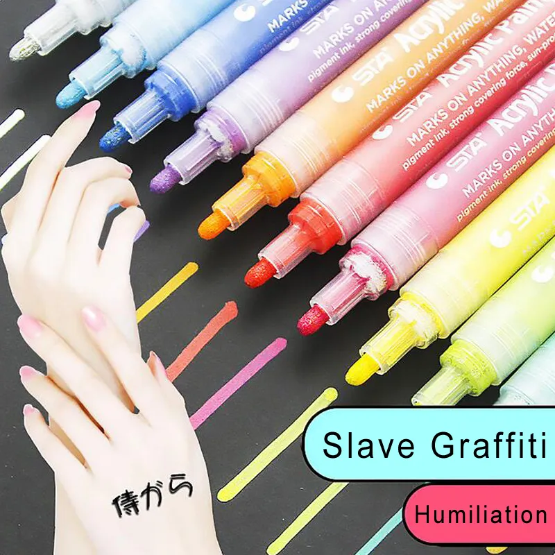 3 pcs/lot BDSM Humiliation Graffiti stylo effaçable lavable esclave formation humilier tatouage écriture marque adulte sexy Gay fétiche jouer