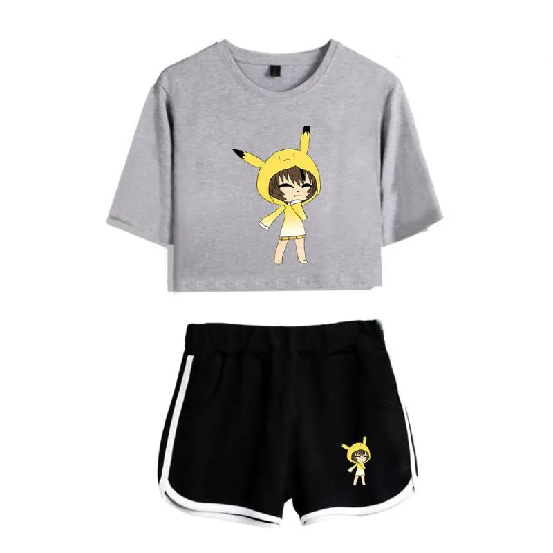 Menina De Pista Masculino Gacha Life Mulheres De Duas Peças Shorts