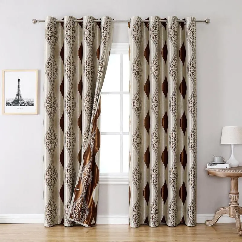 Curtain & Drapes 100*130/100*250 Ring Top For Living Room Bedroom Blackout Window Home Decoration Drape Shading