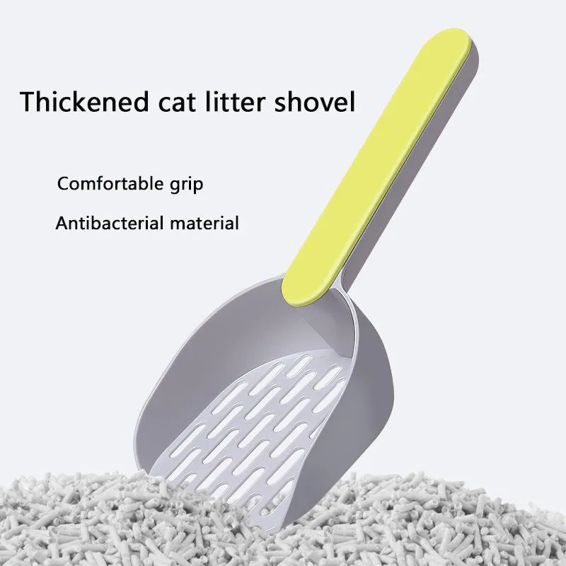 Cat Supplies Litter Shovel Plastic Cats Poop Scoop with Base Pets Cleaning Tools Kitten Pooper Lifter