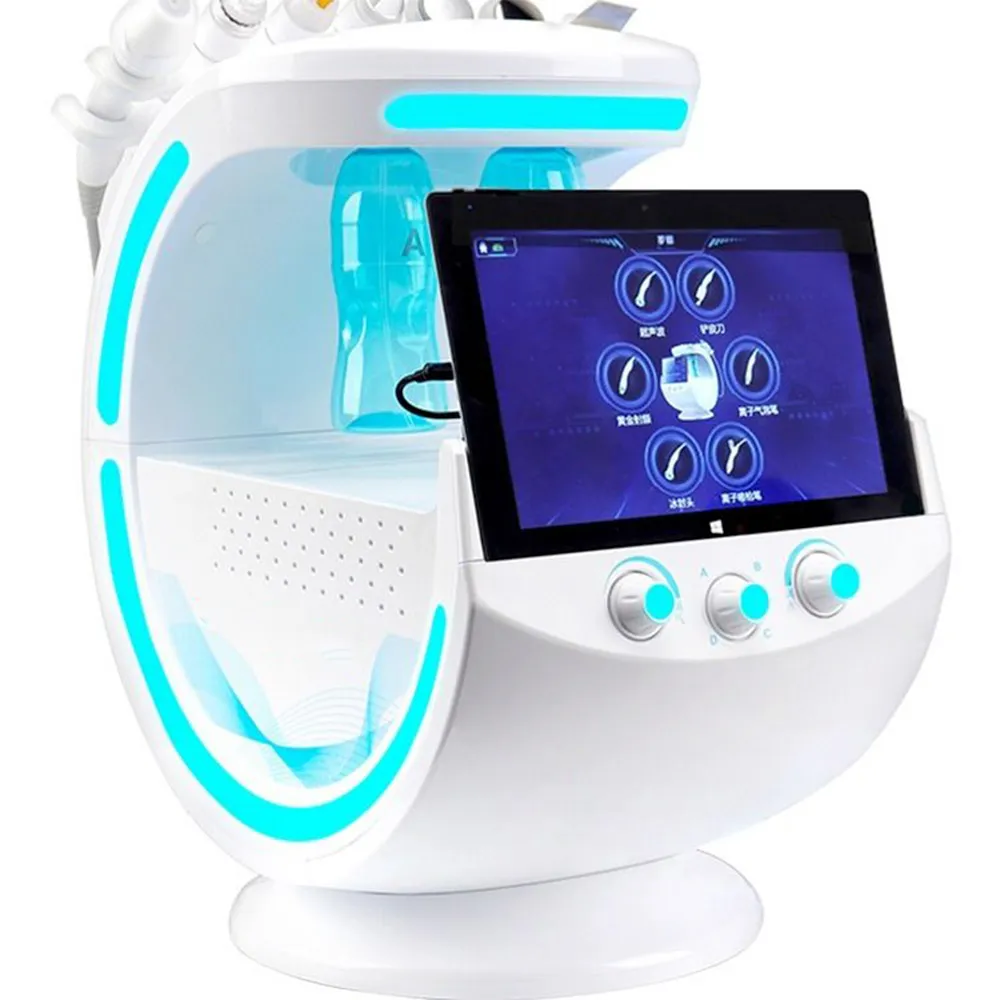 2022 Nuovi arrivi 7 in 1 Smart Ice Blue H2o2 Hydra Oxygen Aqua Peel Hydrodermabrasion Facial Machine