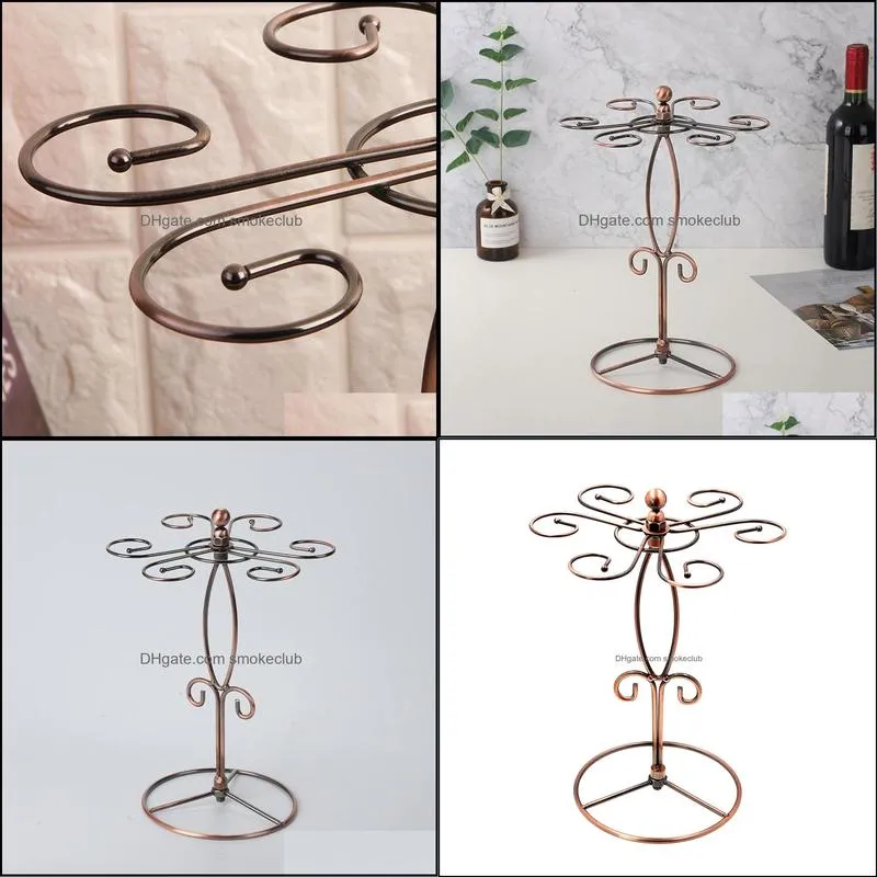 Wine Glass Rack Countertop Holder Elegant Freestanding Stemware Storage Stand