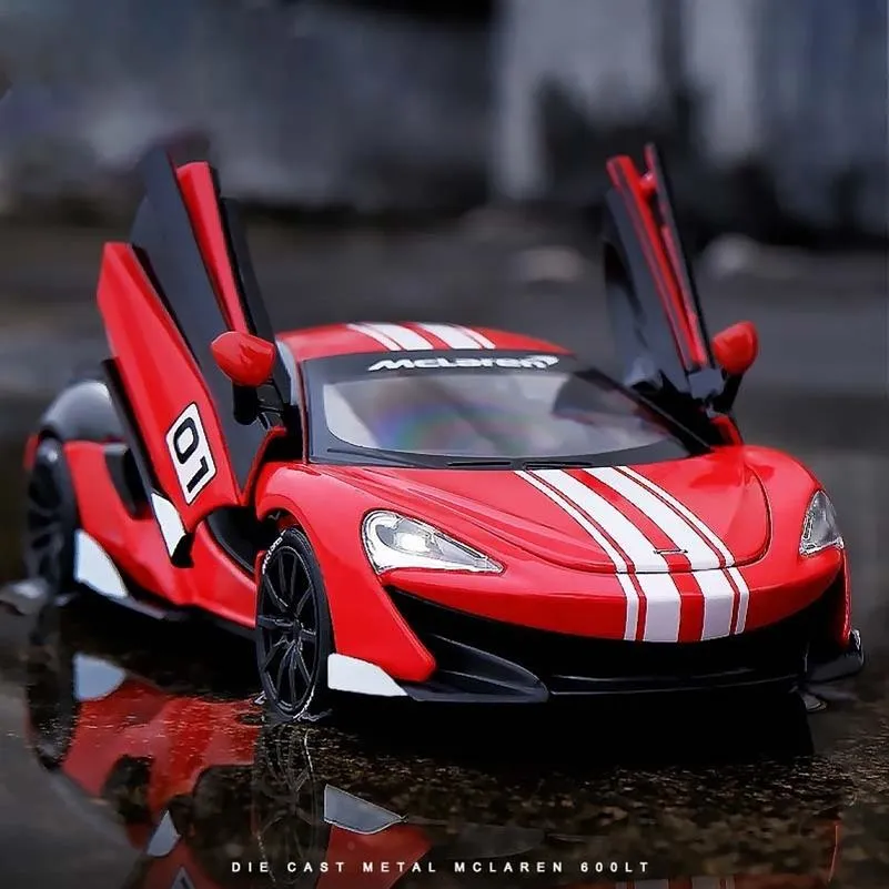 1/32 Alloy Die Cast McLaren 600LT Racing Car Model Toy Simulation Sound