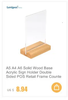 Acrylic Block Sign Holder, Advertisement, Retail Frame