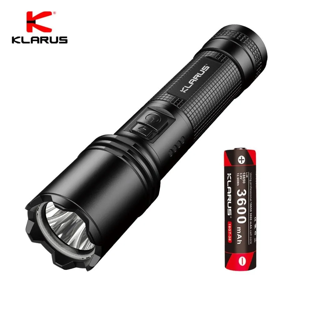 KLARUS EP10 Rechargeable Tactical Flashlight CREE 1000LM Police Torch Light with 18650 Battery for Camping,Hiking,Self Defense
