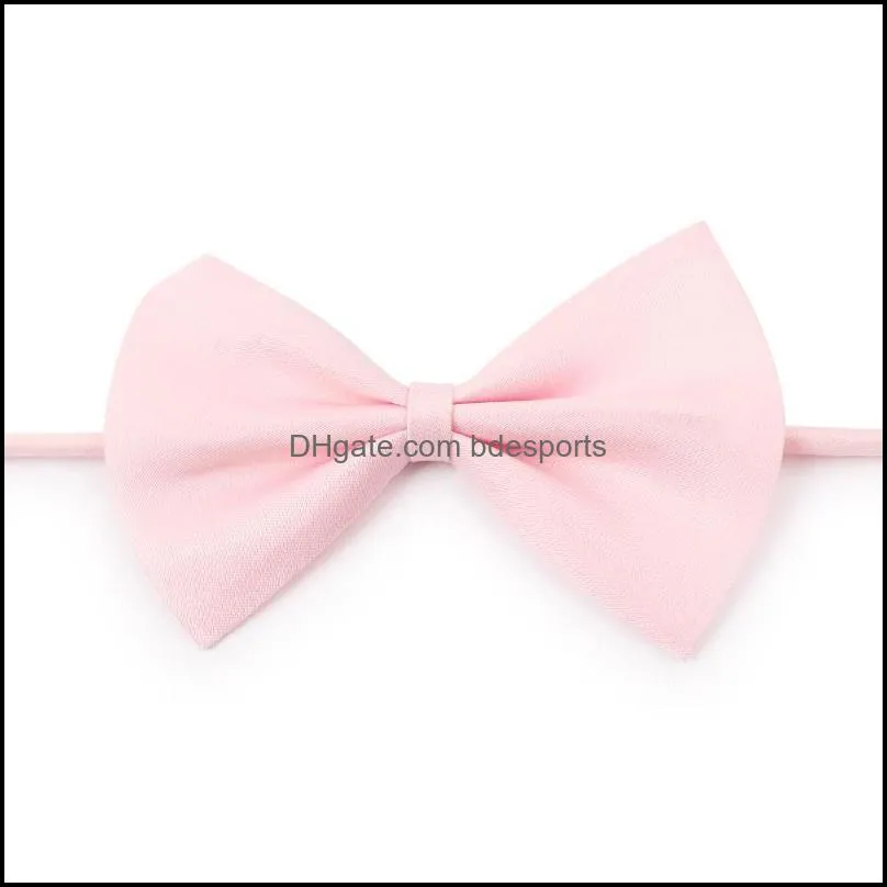 Pet tie Dog tie collar bow flower accessories decoration Supplies Pure color bowknot necktie DHL 582 R2