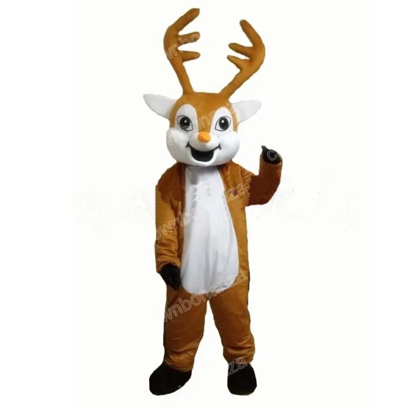 Cadılar Bayramı Brown Deer Maskot Kostüm Karikatür Anime Tema Karakter Yetişkinler Boyut Noel Karnavalı Doğum Günü Partisi Açık Mekan Kıyafet