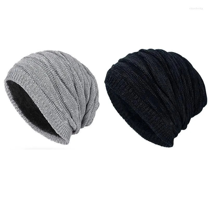 Beanie/Skull Caps Beanie Hat Män Kvinnor Slouch Hatts Warm Plush Winter Soft Sticked Lämplig för TravelBeanie/Skull Chur22