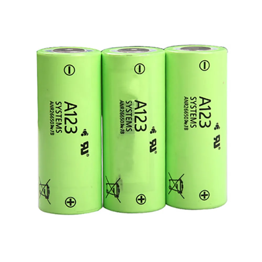 Batteria cilindrica originale LiFePO4 26650 A123 ANR26650M1B 3,3 V 2500 mAh ricaricabile ad alto consumo 26650 per veicolo elettrico/avviatore di emergenza