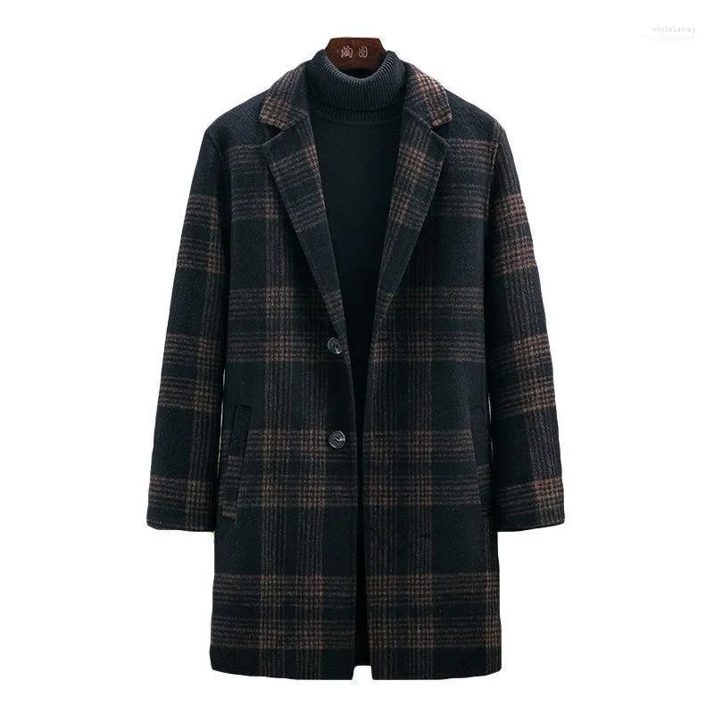 Men's Wool & Blends High End Winter Double Faced Coat Men Mens Overcoat Fashion 1 Viol22