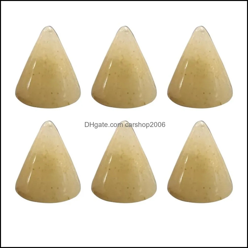 Natural Stone Patch 10*14mm Non-Porous cone shape Yoga Healing Decoration Jewelry Accessories