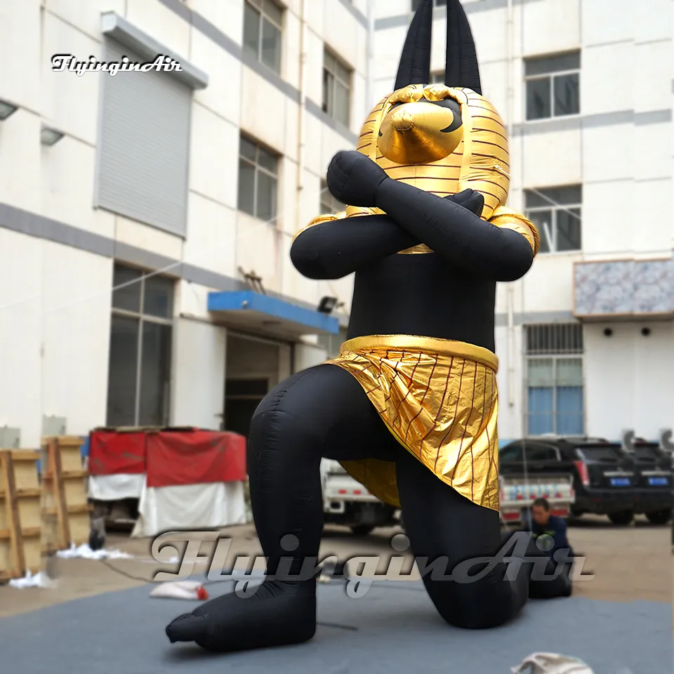 Personalizzato Anubis Gonfiabile Halloween Mostro Antico Egitto Mitologia Figura Blow Up Pyramid Guardian Per La Decorazione Della Fase Di Carnevale