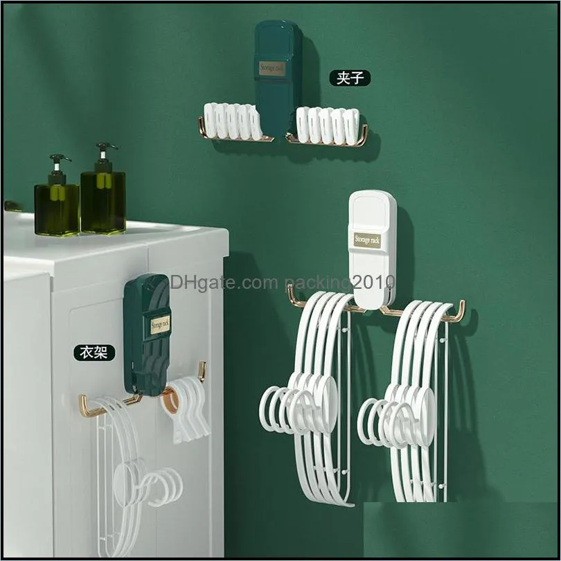 clothes rack storage organizer free punching hanger balcony clothes clip racks wholesale
