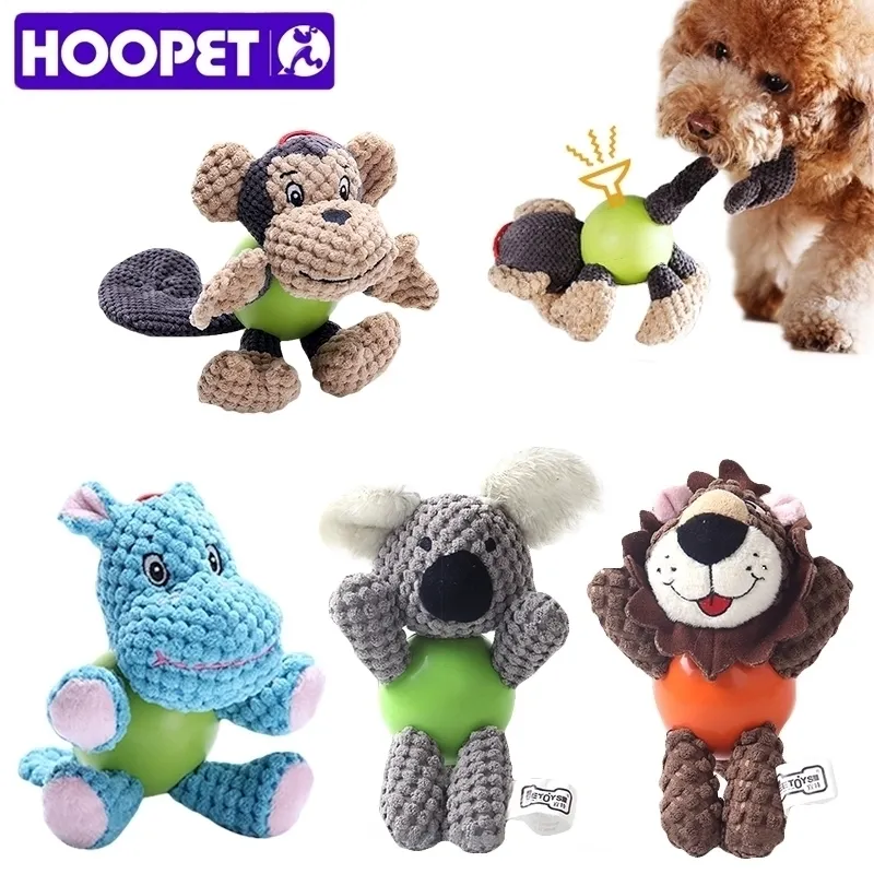 HOOPET Pet Dog Toys for s Puppy Toy Large s Plush Squeak Interactive Ball Supply Y200330