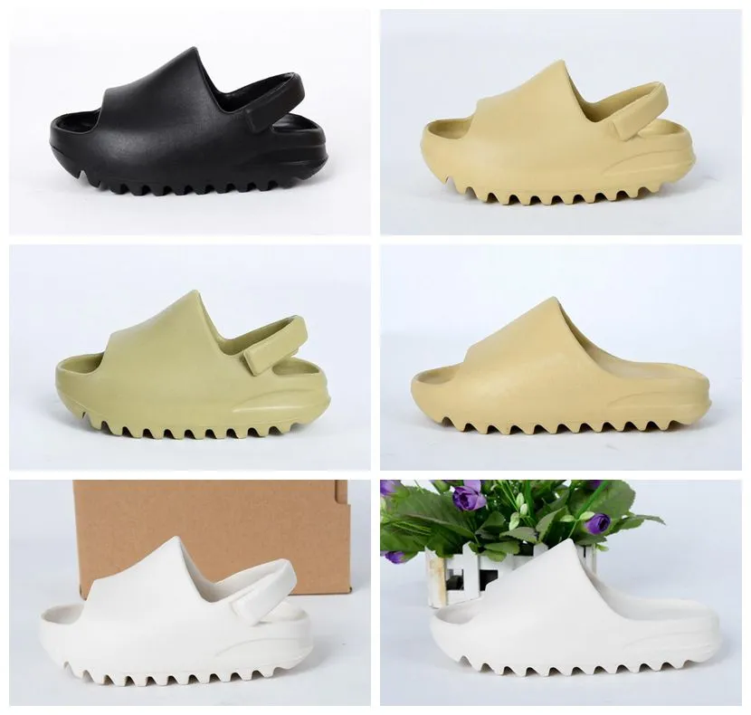 Infant Slipper Slides groß Baby Slide Sommersandalen feste Hausschuhe Kinderschuhe Clog Sandale Acoustic Eva Schwarz Grau Jungen Mädchen Tainers Designer Strandsandalen Schuh