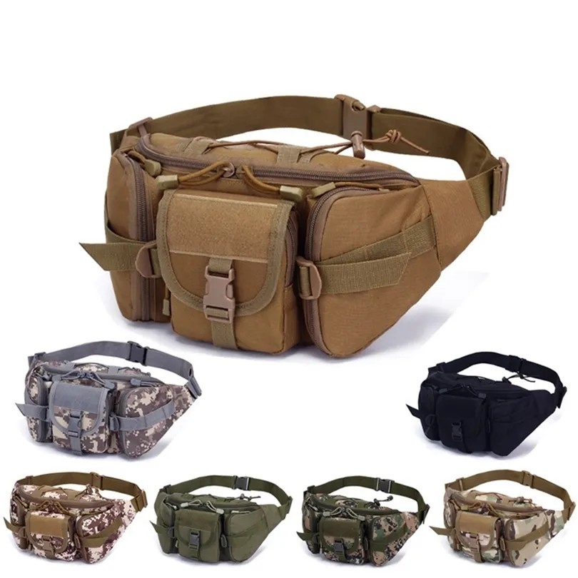 Military Fan Bag Tactical Waist Bag Sports Outdoor LargeCapacity Waterproof Riding Travel Running MultiFunction Chest Bag 220721
