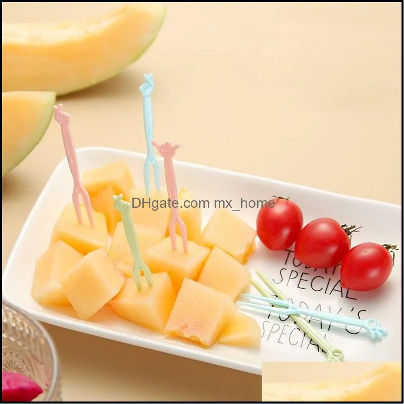 Disposable Flatware Kitchen Supplies Kitchen Dining Bar Home Garden 50Pcs/Lot Fruit Fork Mini Chil Dh08F