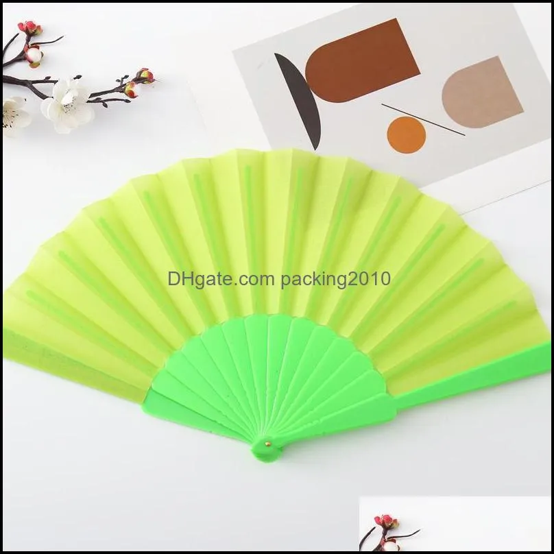 Other Home Decor Simple Style Plastic Folding Fan Vintage Solid Color Hand Held Fans DIY Calligraphy Painting Blank Dance Performances