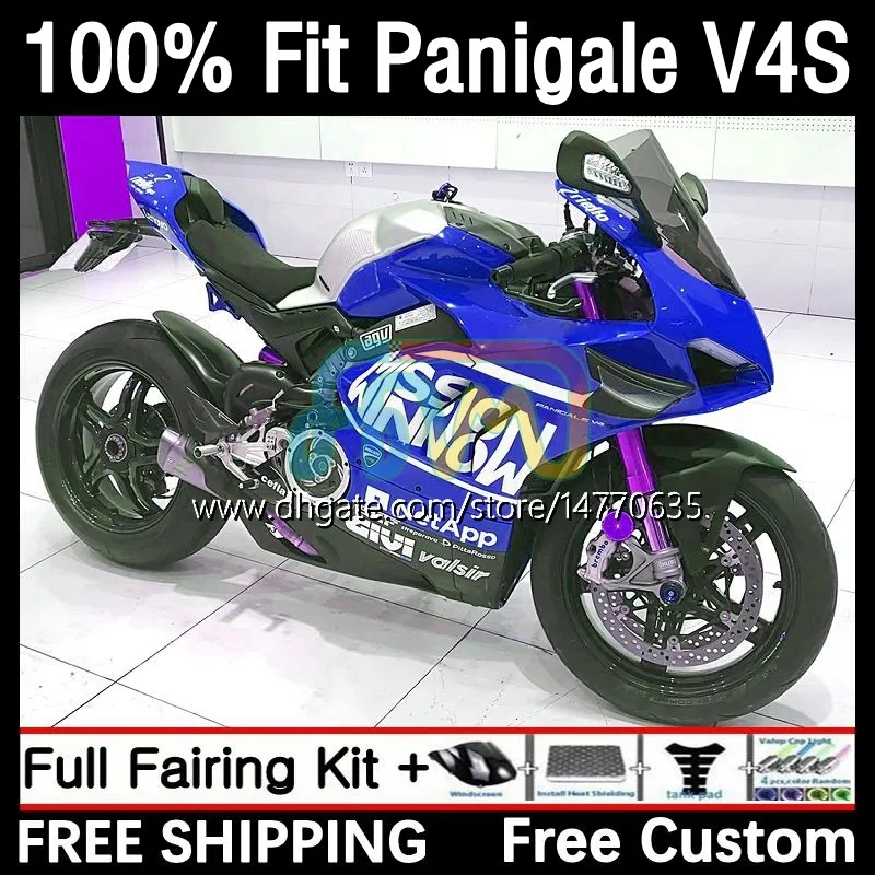 OEM-Verkleidungen für DUCATI Panigale V 4 V4 S R V4S V4R 18-21 Body Kit 1DH.90 Street Fighter V4-S V4-R V-4S 2018 2019 2020 2021 V-4R 18 19 20 21 Spritzguss-Karosserie blau schwarz