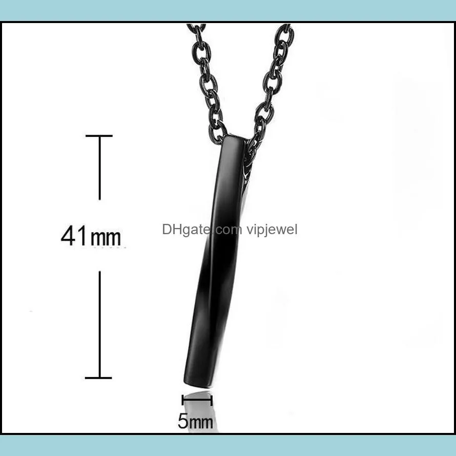 creative twisted titanium steel geometric decoration men`s accessories clavicle chain