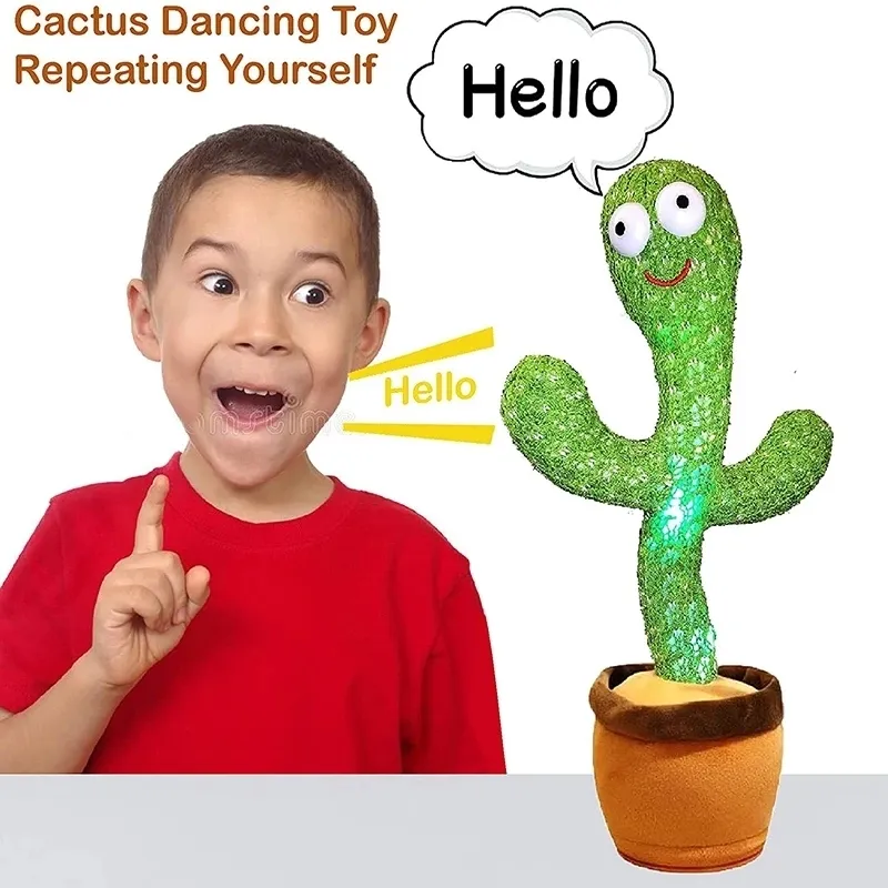 Cactus Qui Danse Peluche Jouet,(120 Musique+Dansant+Répète Parle +