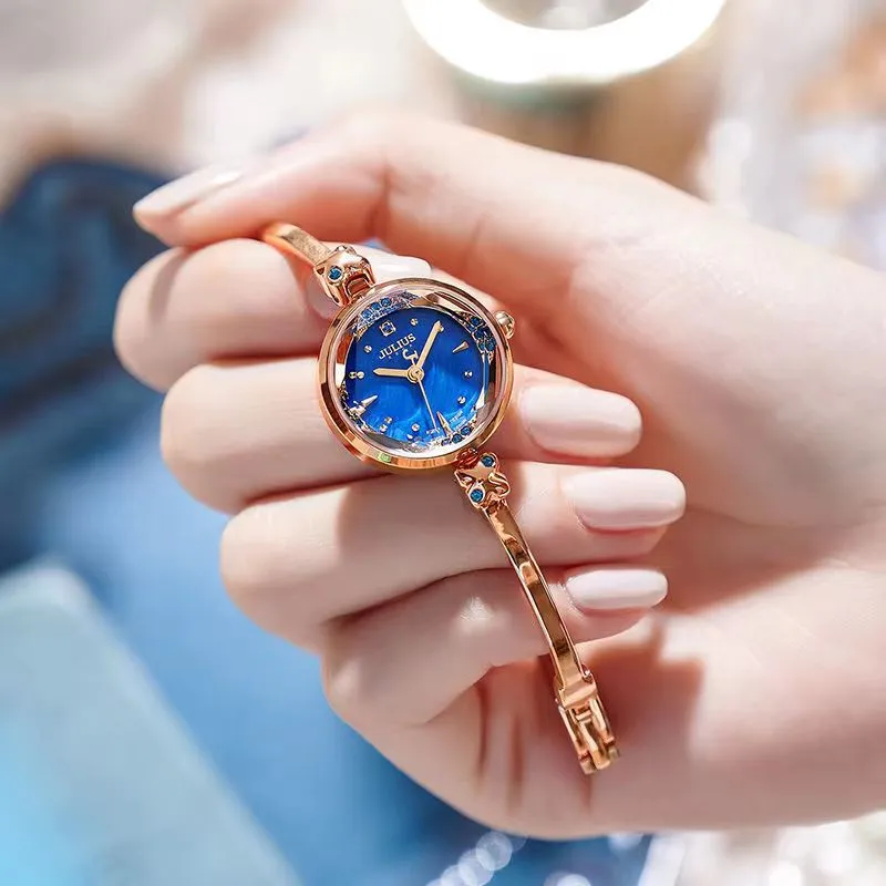 Luxe dames horloge ontwerper waterdichte eenvoudige retro trend temperament roestvrijstalen armbandband vrouwelijke meisjes kijken student kerstcadeau