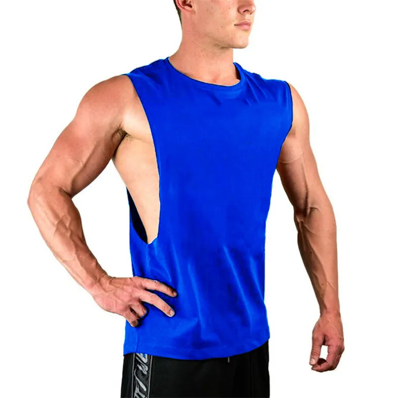 Mens Sleeveless Cut Out Gym Stringer Vest For Bodybuilding And Fitness  Blank Gym Shirts Men Muscle Tee Tank Top 220621 From Dou003, $7.16