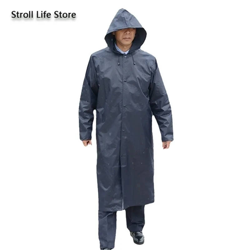 Work Outdoors Long Raincoat Body Large Rain Poncho Men and Women blue Jacket Waterproof Suit for Fishing Gabardina Hombre Gift 201202