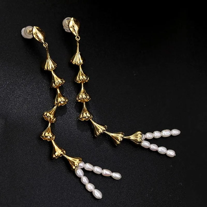 Dangle & Chandelier Goddess Simple INS Wind Chime Series Elegant Classic Fashion Pearl Earrings EarringsDangle