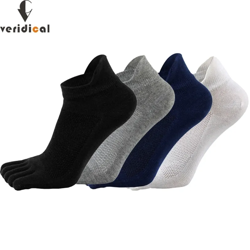 5 paires de chaussettes avec orteils pour hommes, en coton, solide, respirant, protège la cheville, sans spectacle, été, cinq doigts, Sokken, bonne qualité, 220323