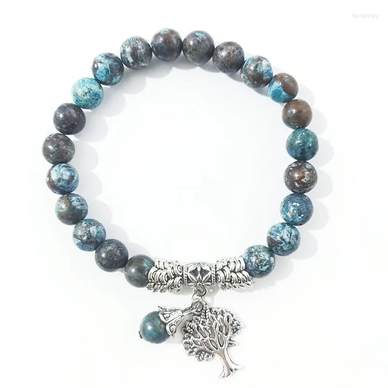 Brins de perles 2022 Pierre d'orchidée naturelle Arbre de vie Bracelets Chapelet Reiki Énergie de guérison Mala Yoga Perles Femmes Hommes Bijoux Lars22