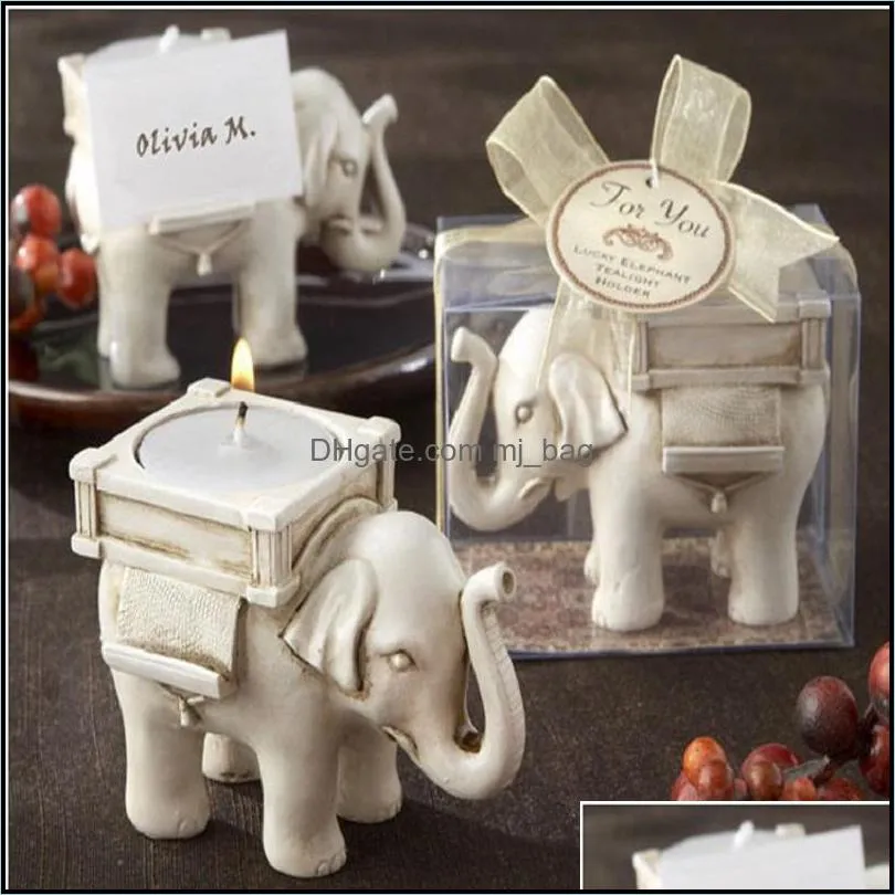 Kerzenhalter, Heimdekoration, Garten, glücklicher Elefant, antikes Elfenbein, Tischkartenhalter, Kerzenständer, Geburtstag, Hochzeit, Party, Dekoration, Basteln, Geschenk, D