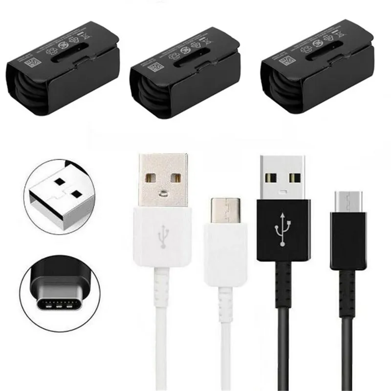 Snelle Quick Charge Type c USB Kabel 1 m 3FT USB-C Lader Kabels Voor Samsung S10 S20 S21 Note 10 htc android telefoon pc