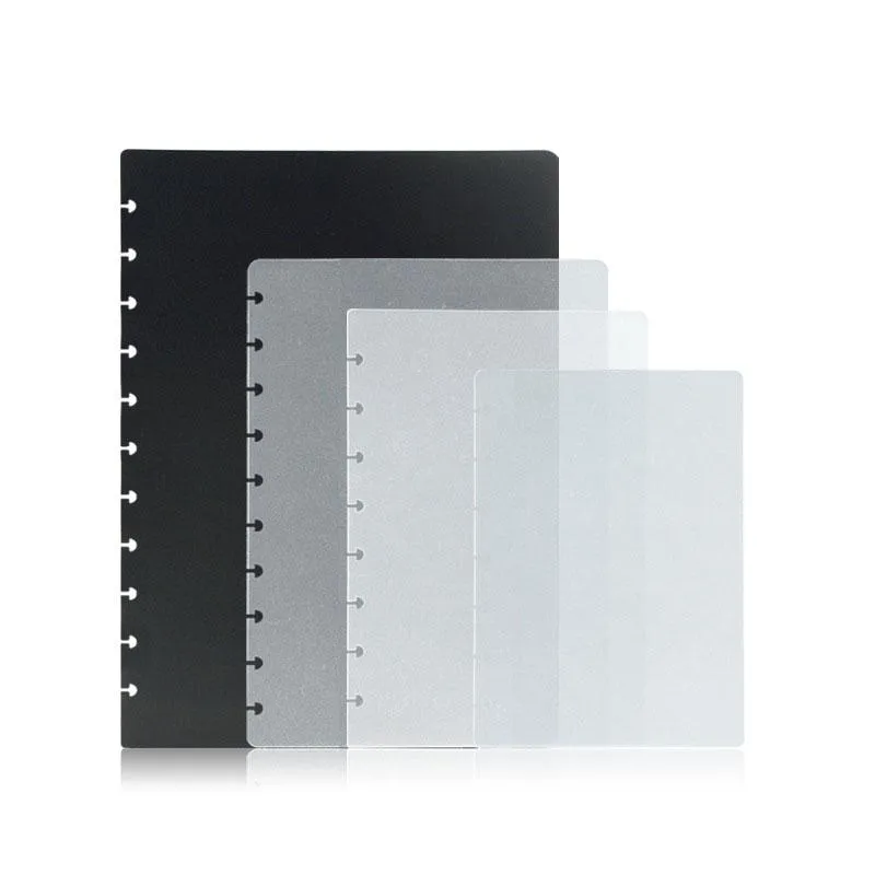 Blocs-Notes Yiwi 2pcs Transparent Noir Blanc Champignon Trou A4 A5 B5 B6 Lettre Junior Taille Cahier Couverture T Perforateur Diviseurs KawaiiNotepads