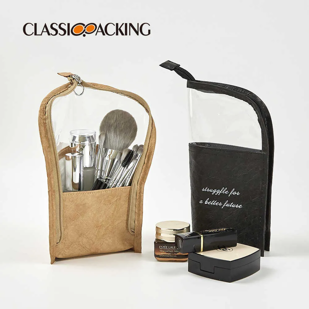 Brosse de maquillage simple de grande capacité, sac de rangement, sacs cosmétiques imperméables, sac de beauté portable, brosse à paupières, poche de crayon à sourcils.