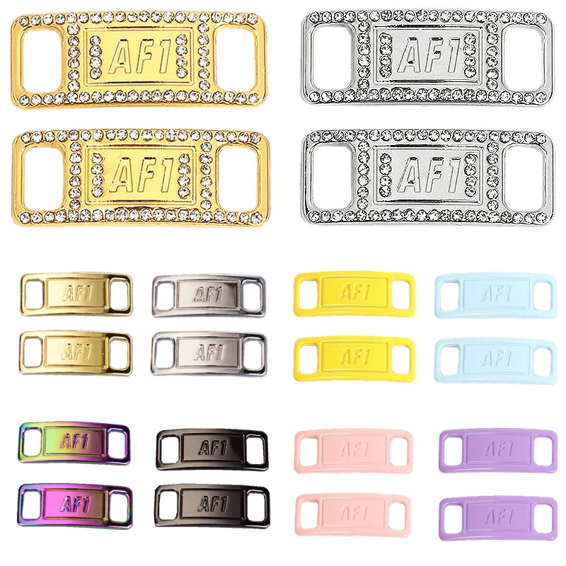 AF1 Diamond Shoe Charms Fashion Fashion Buckle Quality Metal Stillaces Decorations Chapa Air Force One Shoes Association 220527