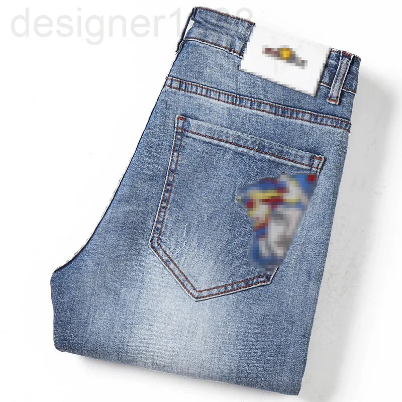 Men's Jeans designer menswear autumn new embroidered jeans micro elastic Leggings pencil pants