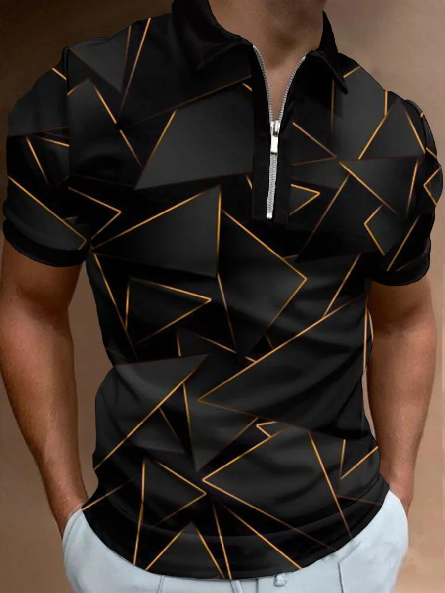 indumento Stampa 3D Polo oversize tinta unita Magliette stampate personalizzate Polo Camicia T-shirt di design di alta qualità T-shirt Top Uomo Casual Abbigliamento di lusso Streetwear polo da golf