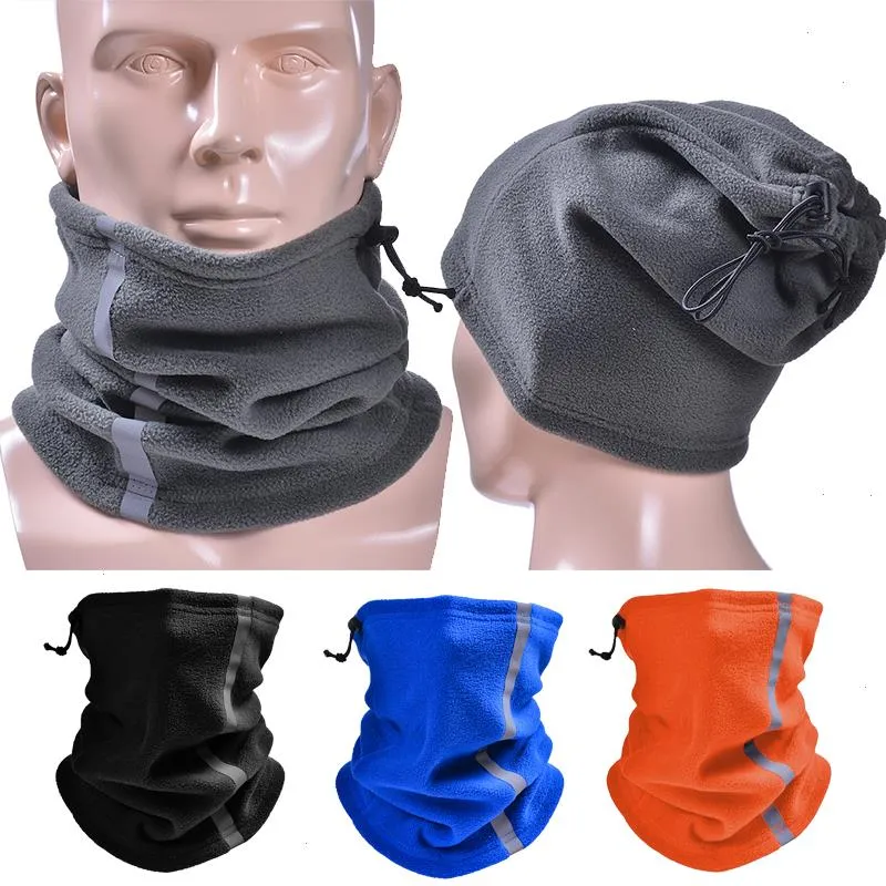 1 Uds. Pañuelos de cuello de lana Polar tubo calentador de oídos pesca patinaje correr deporte bufanda máscara facial Camping cálido senderismo bufandas