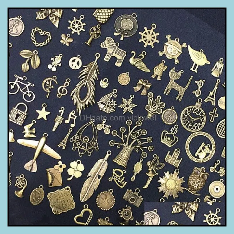 diy handmade materials antique small accessories wholesale 96 models mix jewelry necklace bracelet pendants support fba drop shipping