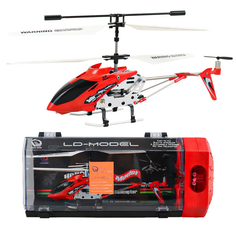 3 5CH Metal RC Helicopter with Lights Remote Controller 220713