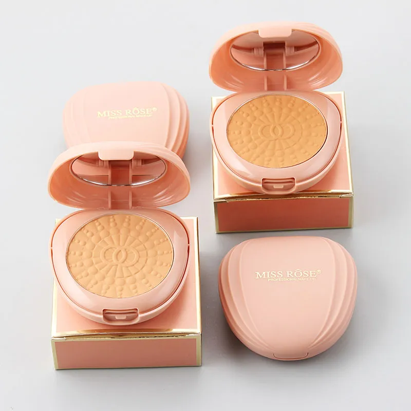 Miss Rose compact poeder dubbele laag olieregeling geperst poeder blijvende natuurlijke helderhuid huid cosmetisch