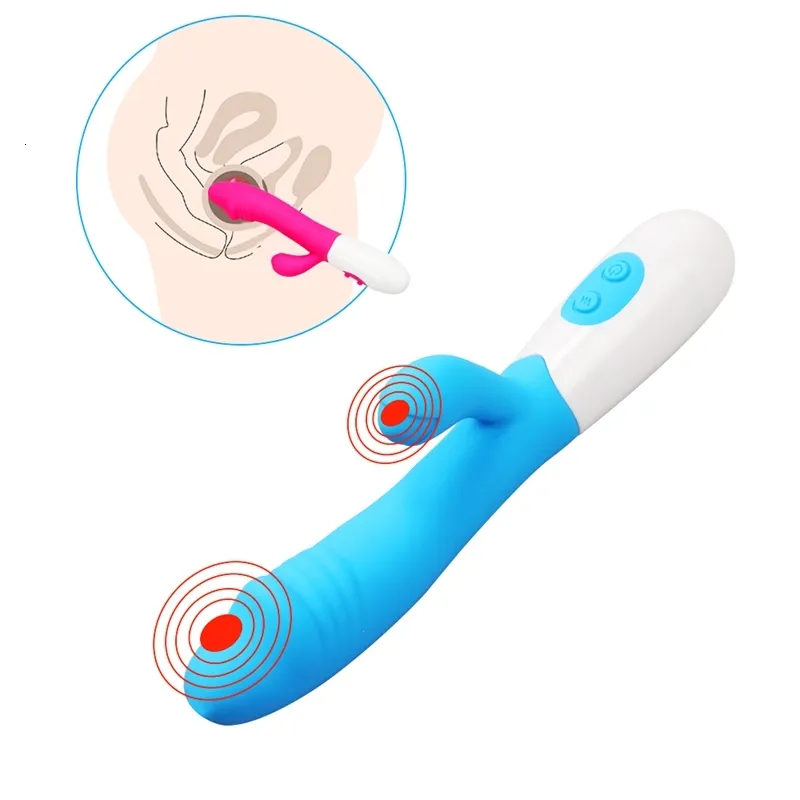 Sex leksaker masager leksak leksak massager g spot dildo kanin vibratorer för kvinnor män dubbla vibration silikon onani kvinnlig vagina klitstimulering massage 3vol