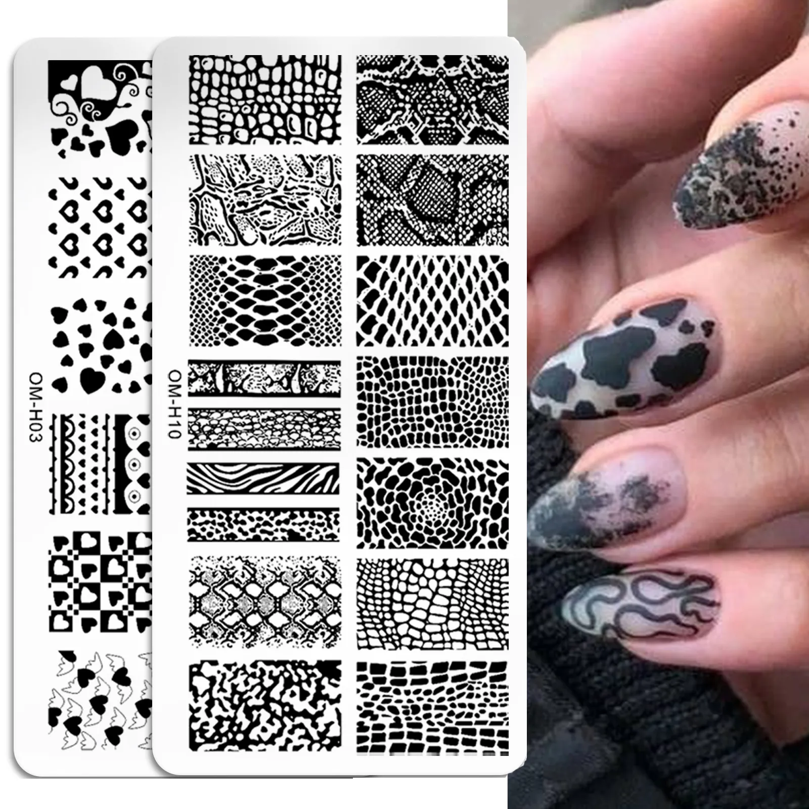 Flower Nail Stamping Plates Line Nail Art Plate Stamp Template Geometry  Imag ^ | eBay