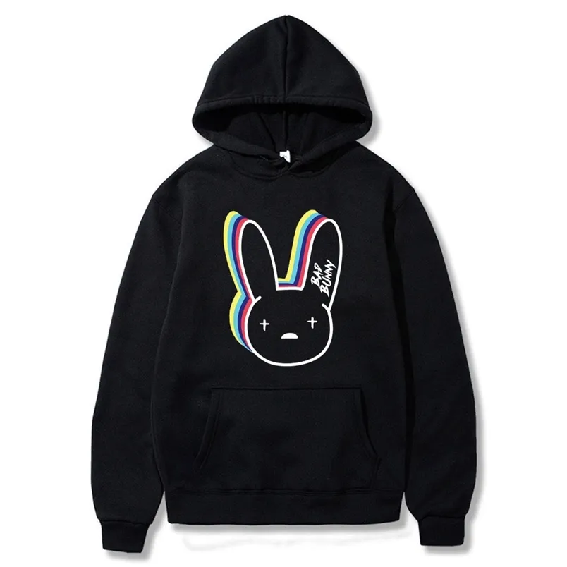 Bad Bunny drôle sweats à capuche vêtements coréens pull décontracté Harajuku sweat hommes/femmes à capuche Hip Hop sweat à capuche mâle 220607