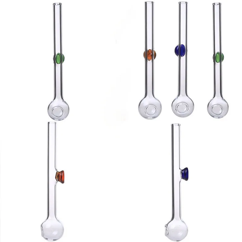Pyrex 4-Zoll-Glas-Ölbrennerrohr, dickes Rauchrohr, Wasserbong-Rohre, buntes Nagelbrennen mit unterschiedlicher Balance