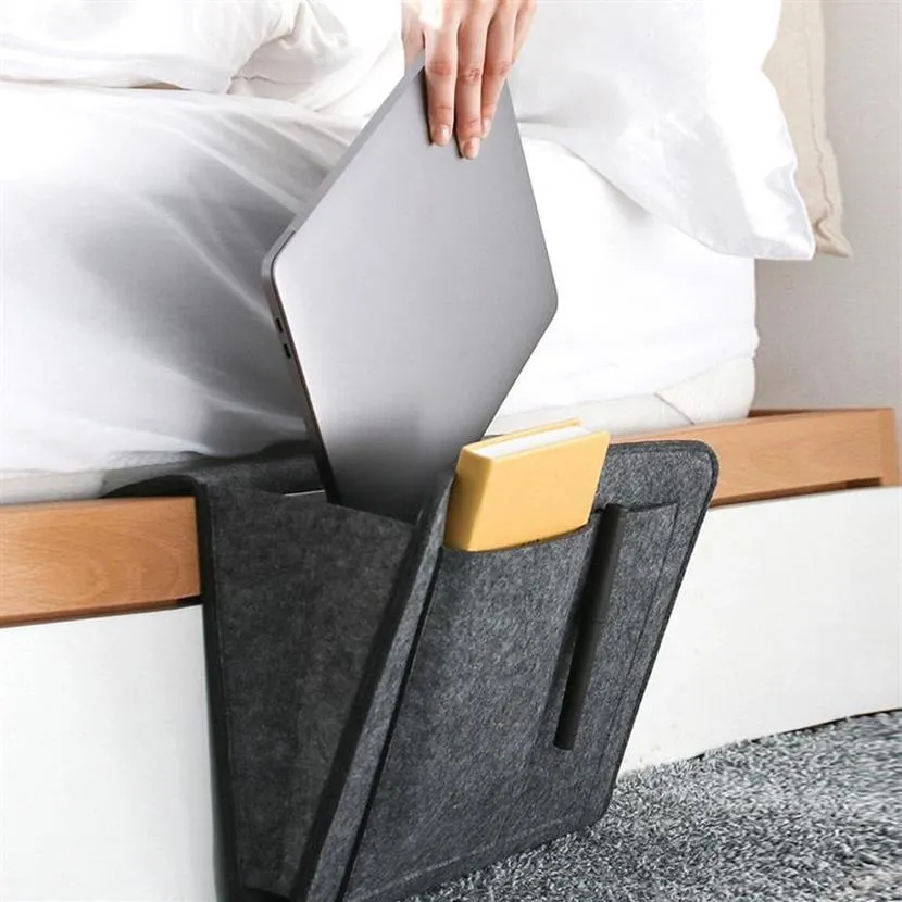 التحكم عن بُعد معلقة Caddy Bedside Storage Storage Organizer Bed Mobicets Bed Bed Pocket Organizer Pockets Book Book 2678