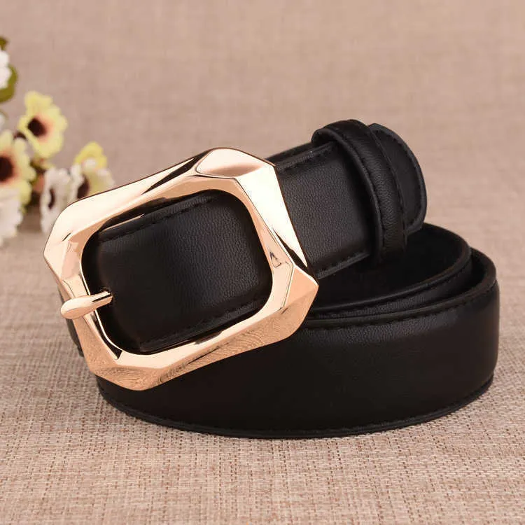 2022 Topselling Women Pin Buckle Belt Classic Luxe Nieuwe Lady's Leisure Leather Leather Koreaanse riemen broek vierkante tailleband voor meisje