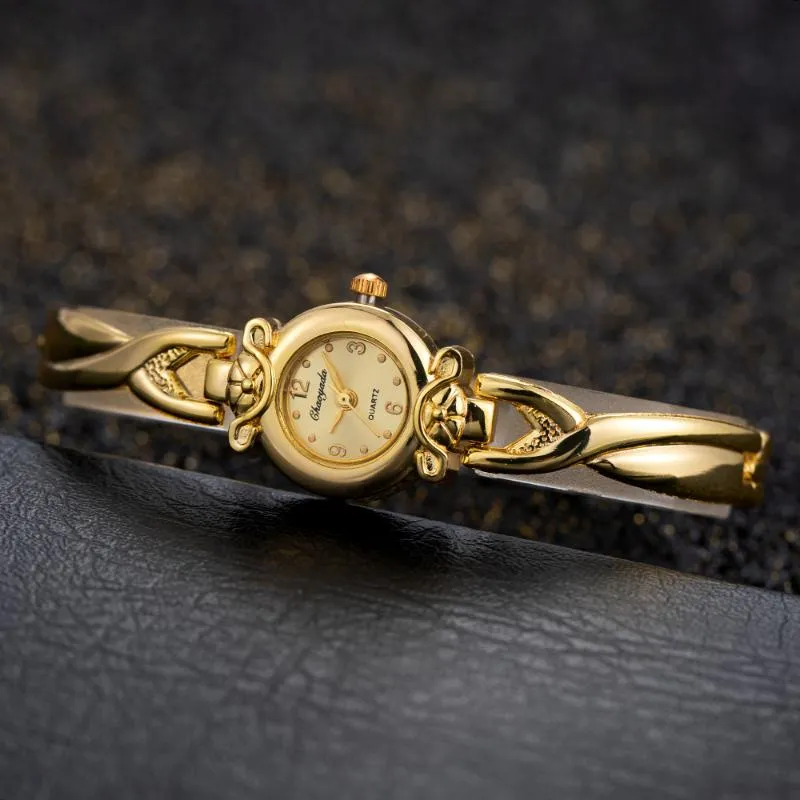Holdone Wristwatches 골드 워치 여성 최고 숙녀 손목 시계 작은 다이얼 방수 패션 시계 선물 Relojes Para Mujer