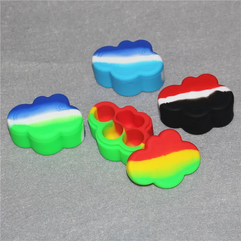 22ml Silicone Non Stick Wax Containers Jars Smell Proof Air Tight Heat Resistant Cloud Shape Dab Jar Silicone Container